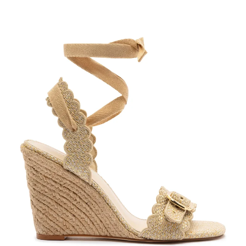 Women's Flat Slide Sandals with a Memory Foam Insole in White for All - Day ComfortPoppy Wedge In Gold Metallic Raffia Women's Flat Slide Sandals with a Memory Foam Insole in White for All - Day ComfortPoppy Wedge In Gold Metallic Raffia