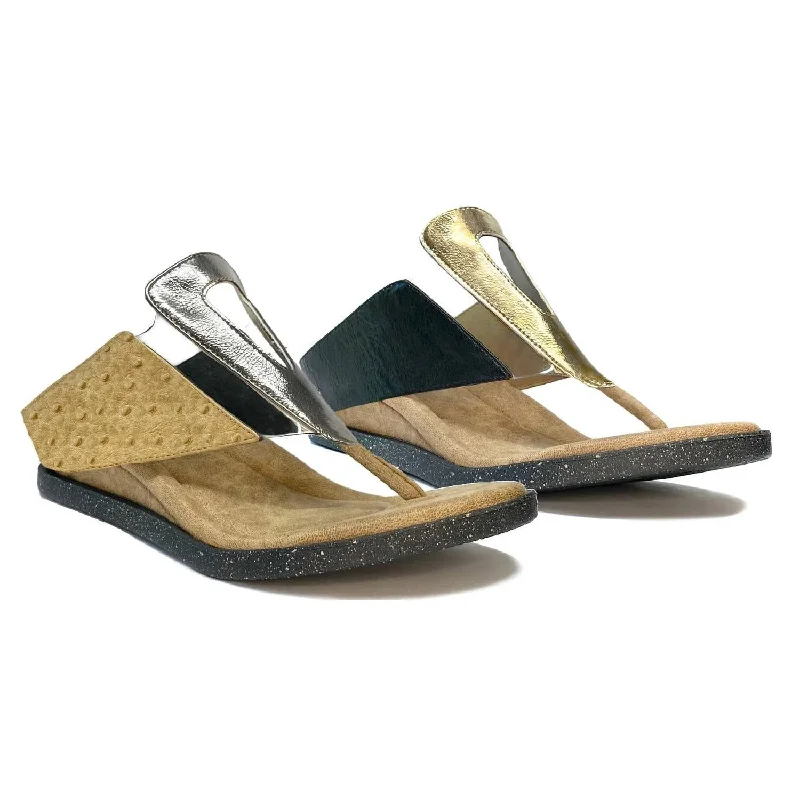Women's Thong Sandals with a Beaded Design in Multicolor for a Beachy AestheticGrazia Reversible Sandal In Tan/black Women's Thong Sandals with a Beaded Design in Multicolor for a Beachy AestheticGrazia Reversible Sandal In Tan/black