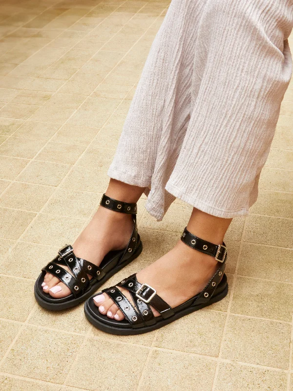 Waterproof Women's Rubber Beach Sandals with Arch Support in Blue for Water ActivitiesHUXLEY Waterproof Women's Rubber Beach Sandals with Arch Support in Blue for Water ActivitiesHUXLEY