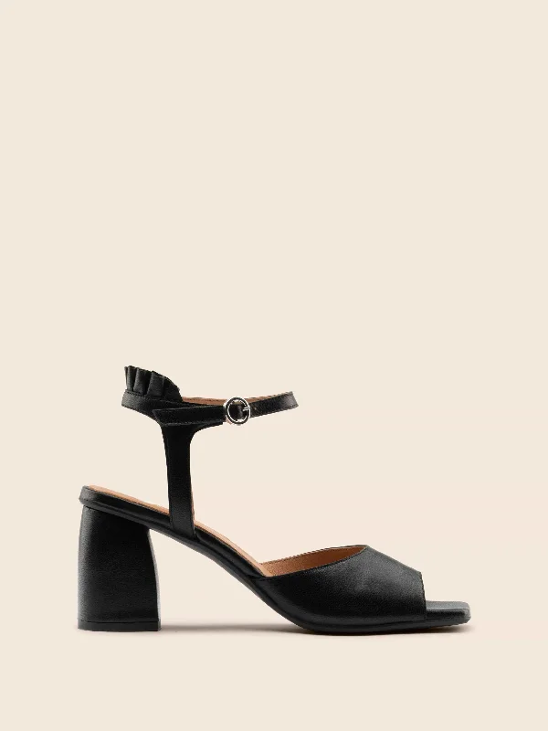 Shock - Absorbing Women's Sandals with a Soft Insole in Black for Active LifestylesImperfect Zamora Black Heel Shock - Absorbing Women's Sandals with a Soft Insole in Black for Active LifestylesImperfect Zamora Black Heel