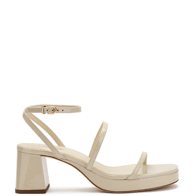 Women's Sandals with a Glitter - Coated Strap in Gold for a Sparkly Summer OutfitGio Sandal In Ivory Patent Leather Women's Sandals with a Glitter - Coated Strap in Gold for a Sparkly Summer OutfitGio Sandal In Ivory Patent Leather