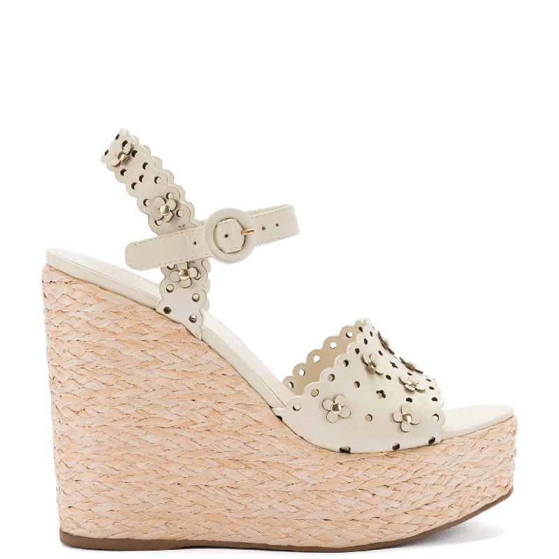 Anti - Slip Women's Sandals with a Grooved Sole in Green for Outdoor AdventuresJasmine Wedge In Ivory Leather Anti - Slip Women's Sandals with a Grooved Sole in Green for Outdoor AdventuresJasmine Wedge In Ivory Leather