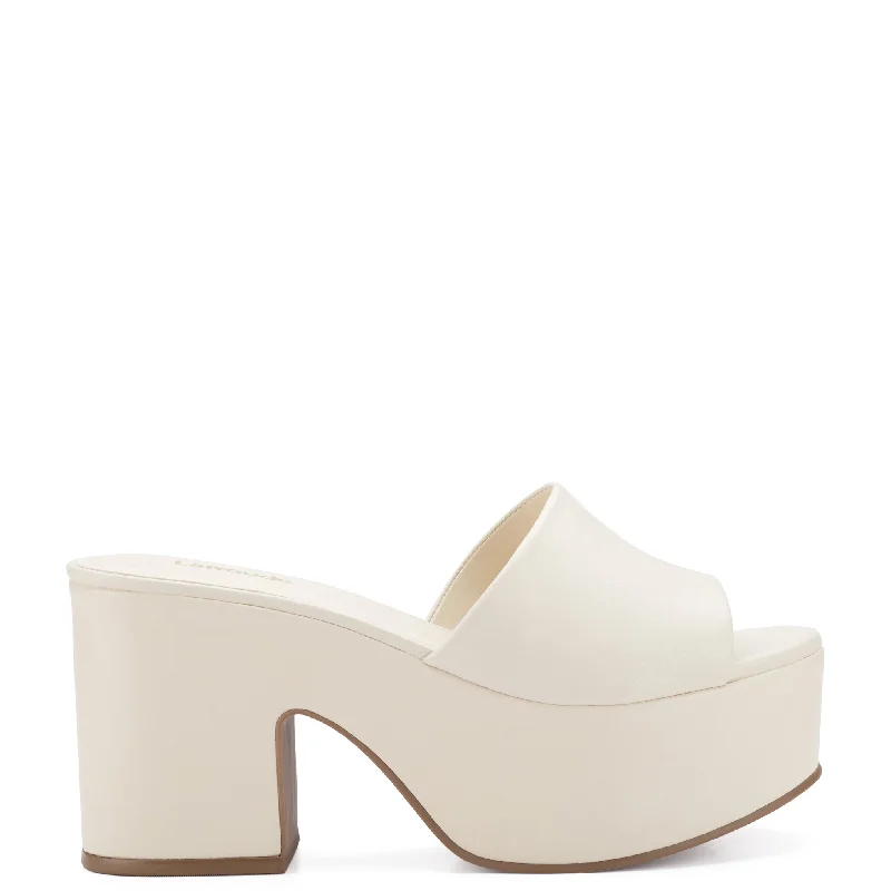 Women's Ankle - Strap Sandals with a Block Heel in Red for a Sophisticated StyleMiso Platform Sandal In Ivory Leather Women's Ankle - Strap Sandals with a Block Heel in Red for a Sophisticated StyleMiso Platform Sandal In Ivory Leather