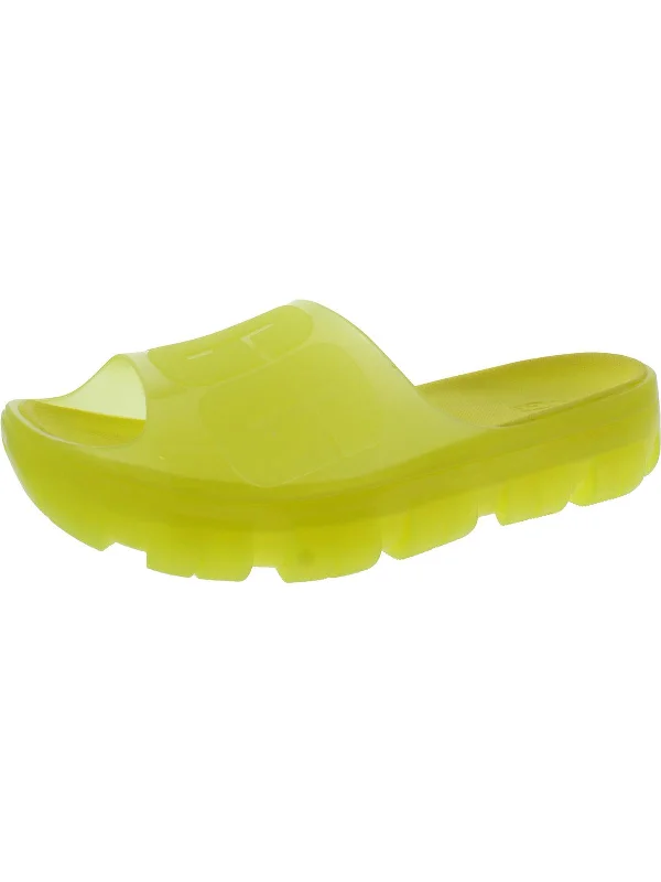 Women's Flat Slide Sandals with a Memory Foam Insole in White for All - Day ComfortJella Womens Pool Slip n Slide Sandals Women's Flat Slide Sandals with a Memory Foam Insole in White for All - Day ComfortJella Womens Pool Slip n Slide Sandals