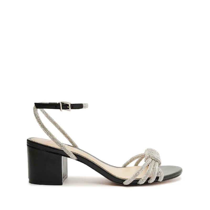 Plus Size Women's Wide - Width Platform Sandals in Black for Added Comfort and HeightJewell Mid Block Nappa Leather Sandal Plus Size Women's Wide - Width Platform Sandals in Black for Added Comfort and HeightJewell Mid Block Nappa Leather Sandal