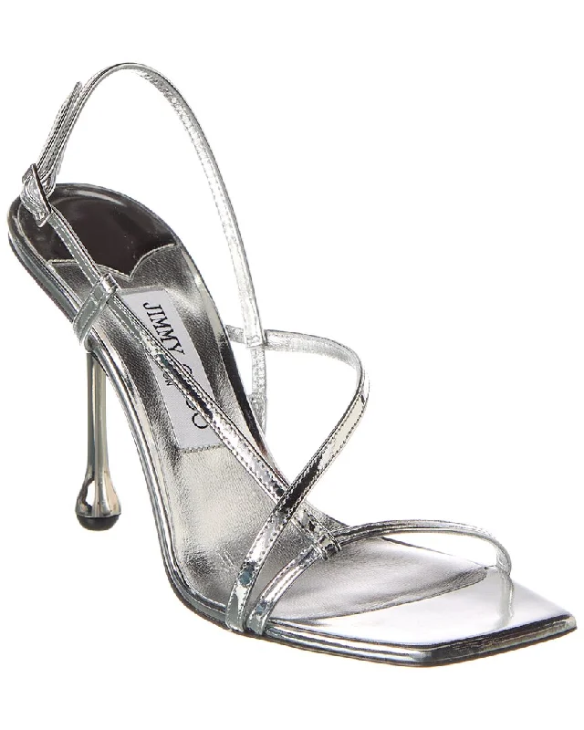 Women's Flat Slide Sandals with a Memory Foam Insole in White for All - Day ComfortJimmy Choo Etana 95 Leather Sandal Women's Flat Slide Sandals with a Memory Foam Insole in White for All - Day ComfortJimmy Choo Etana 95 Leather Sandal