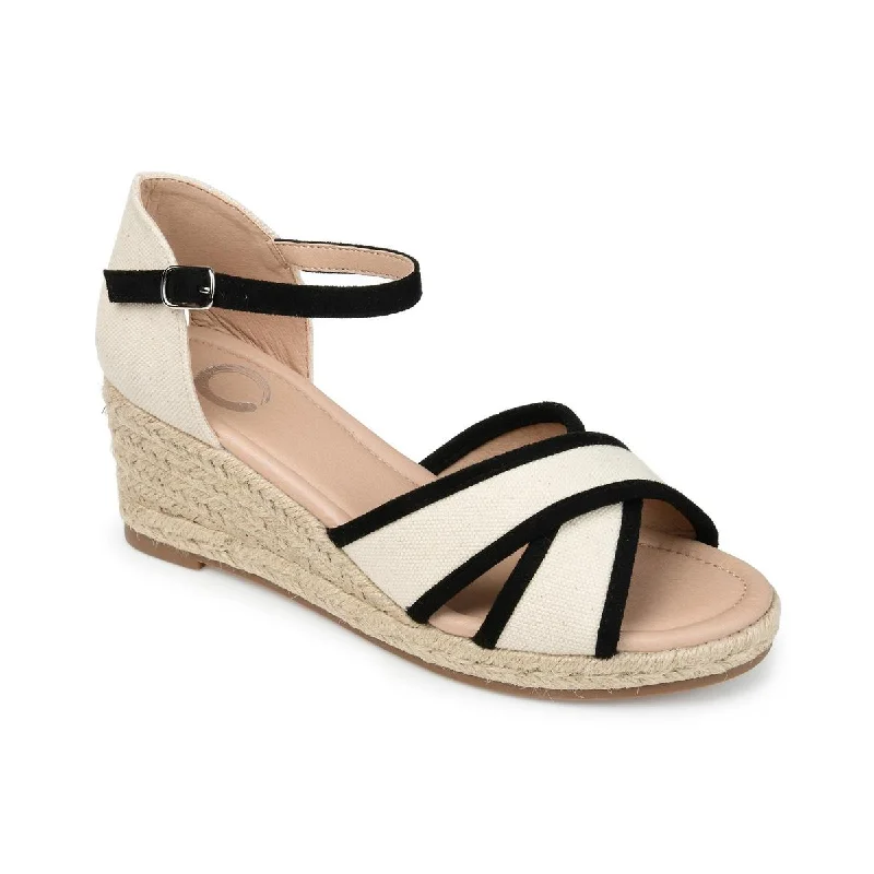 Women's Sandals with a Glitter - Coated Strap in Gold for a Sparkly Summer OutfitWomen's Sandals with a Glitter - Coated Strap in Gold for a Sparkly Summer OutfitJournee Collection Womens Brene Open Toe Buckle Wedge Sandals