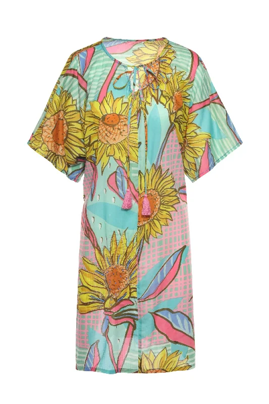 Women's Sandals with a Wedge Heel and a Tassel Detail in Orange for a Trendy LookKikiSol Artisan Sun Tassel Dress w/ Embroidery & Beading