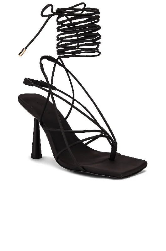 Adjustable Strap Women's Sandals with a Padded Heel in Pink for a Custom FitLace Up Sandals In Black
