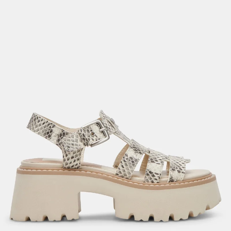 Women's Rhinestone - Embellished Open - Toe Sandals in Silver for a Glamorous Party LookLatice Sandals Grey White Embossed Leather