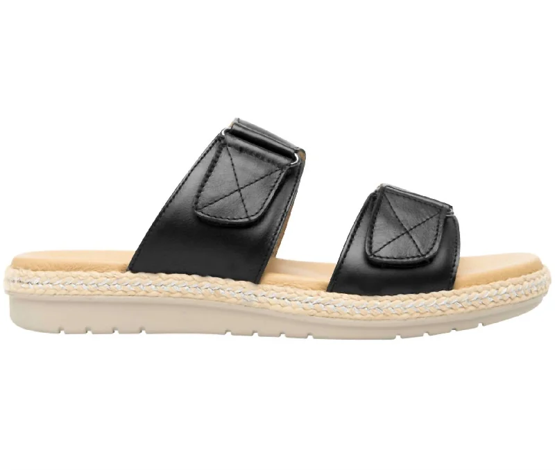 Elastic - Strap Women's Sandals with a Padded Toe in Teal for Easy On - and - OffLeather Two-Strap Sandals In Black Elastic - Strap Women's Sandals with a Padded Toe in Teal for Easy On - and - OffLeather Two-Strap Sandals In Black