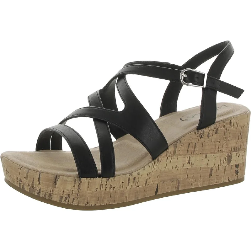 Women's Flat Slide Sandals with a Memory Foam Insole in White for All - Day ComfortWomen's Flat Slide Sandals with a Memory Foam Insole in White for All - Day ComfortLifeStride Womens Bailey Faux Leather Platform Sandals
