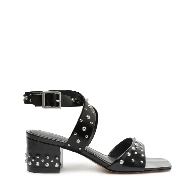 Women's Sandals with a Floral - Printed Upper in Pink for a Feminine Spring LookLizzy Mid Block Leather Sandal
