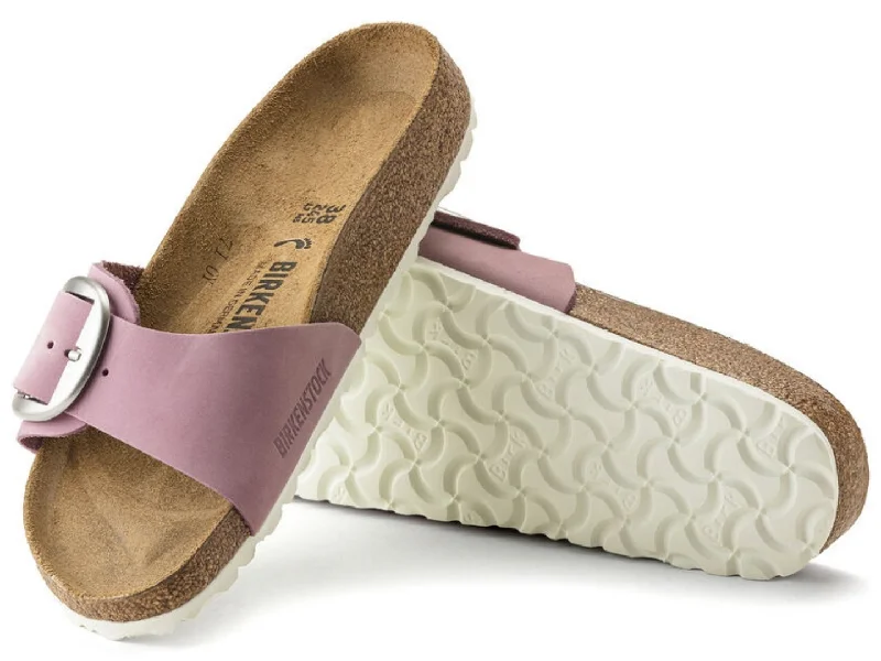 Women's Cork - Soled Espadrille Sandals with a Rope - Trimmed Upper in Navy for a Summer VibeBirkenstock: Madrid Big Buckle in Orchid