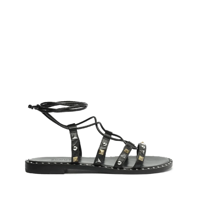 Sustainable Women's Recycled Material Sandals in Beige for Eco - Conscious ShoppersMakeena Leather Sandal