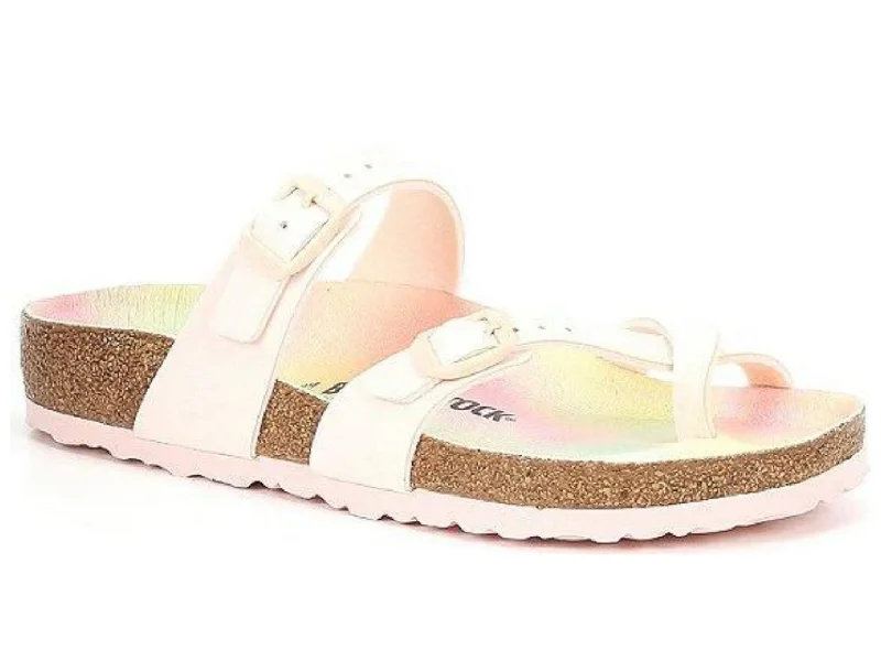 Women's Leather - Strapped Sandals with a Braided Detail in Brown for a Rustic AppealBirkenstock: Mayari Vegan in Pink Ombre