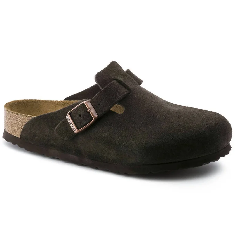 Women's Leather - Strapped Sandals with a Braided Detail in Brown for a Rustic AppealWomen's Leather - Strapped Sandals with a Braided Detail in Brown for a Rustic AppealMen's Boston Leather Clogs - Medium/narrow In Mocha