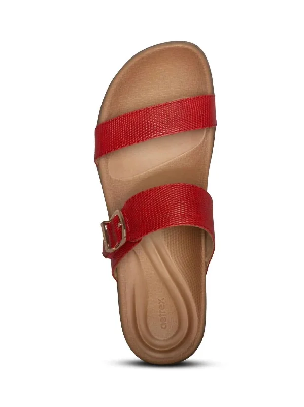 Elastic - Strap Women's Sandals with a Padded Toe in Teal for Easy On - and - OffMimi Sandal In Red Elastic - Strap Women's Sandals with a Padded Toe in Teal for Easy On - and - OffMimi Sandal In Red