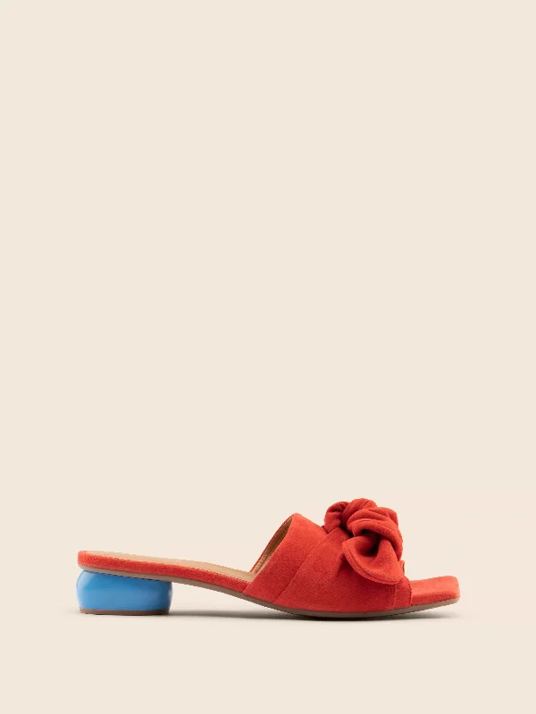Women's Ankle - Strap Sandals with a Block Heel in Red for a Sophisticated StyleModena Tangerine Sandal Women's Ankle - Strap Sandals with a Block Heel in Red for a Sophisticated StyleModena Tangerine Sandal
