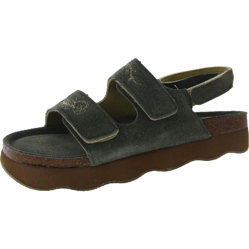 Waterproof Women's Rubber Beach Sandals with Arch Support in Blue for Water ActivitiesWaterproof Women's Rubber Beach Sandals with Arch Support in Blue for Water ActivitiesMuk Luks Womens Bounce House Suede Footbed Slingback Sandals