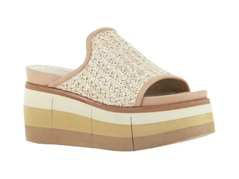 Women's Flat Slide Sandals with a Memory Foam Insole in White for All - Day ComfortNaked Feet: Flocci in Beige Wedge Sandals Women's Flat Slide Sandals with a Memory Foam Insole in White for All - Day ComfortNaked Feet: Flocci in Beige Wedge Sandals