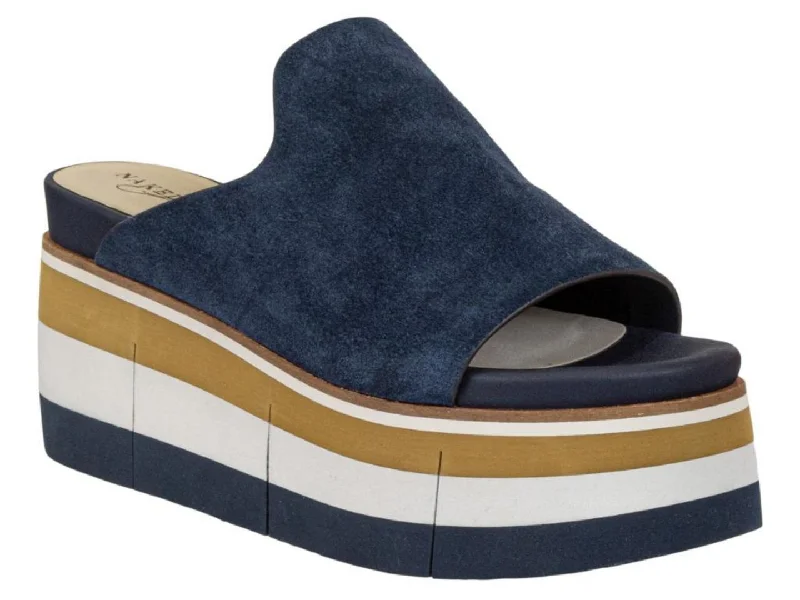 Lightweight Women's Mesh - Paneled Sandals in Yellow for BreathabilityNaked Feet: Flow in NAVY Wedge Sandals Lightweight Women's Mesh - Paneled Sandals in Yellow for BreathabilityNaked Feet: Flow in NAVY Wedge Sandals