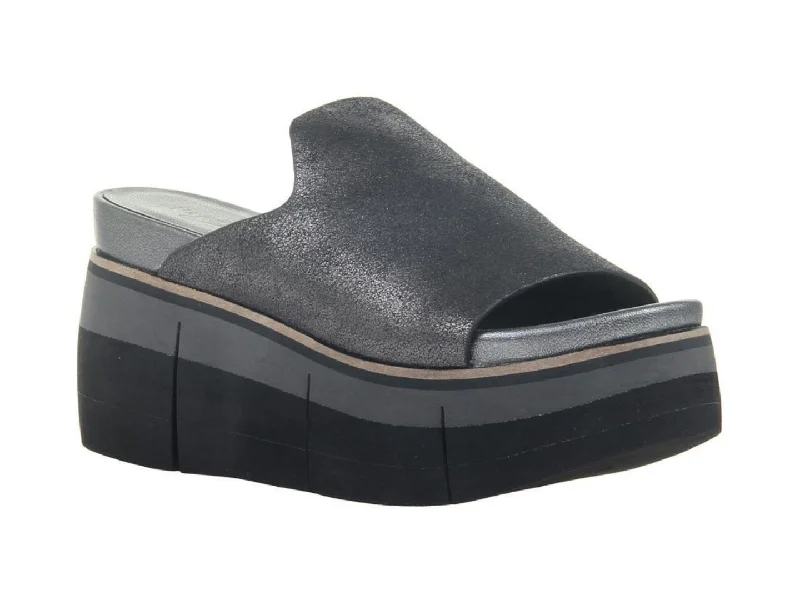 Women's Cork - Soled Espadrille Sandals with a Rope - Trimmed Upper in Navy for a Summer VibeNaked Feet: Flow in Pewter Women's Cork - Soled Espadrille Sandals with a Rope - Trimmed Upper in Navy for a Summer VibeNaked Feet: Flow in Pewter