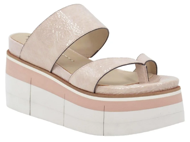 Child - Friendly Women's Sandals with a Secure Buckle in Purple for Moms on the GoNaked Feet: Flux in ROSETTE Wedge Sandals