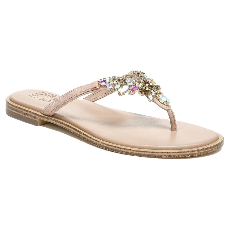 Sustainable Women's Recycled Material Sandals in Beige for Eco - Conscious ShoppersSustainable Women's Recycled Material Sandals in Beige for Eco - Conscious ShoppersNaturalizer Womens Fallyn Leather Slip On Thong Sandals
