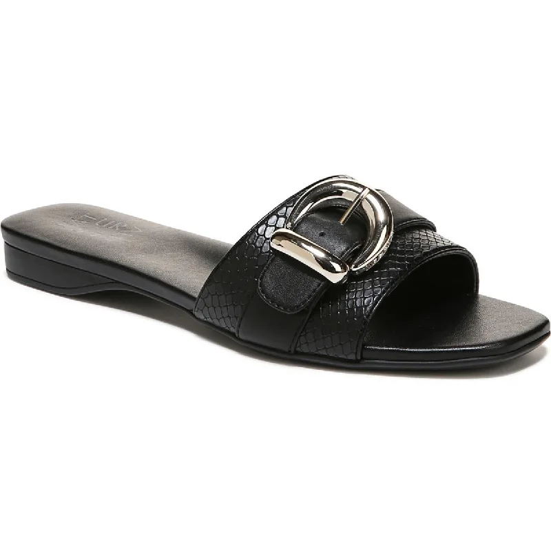 Women's Sandals with a Glitter - Coated Strap in Gold for a Sparkly Summer OutfitNaturalizer Womens Santiago Buckle Slide Sandals