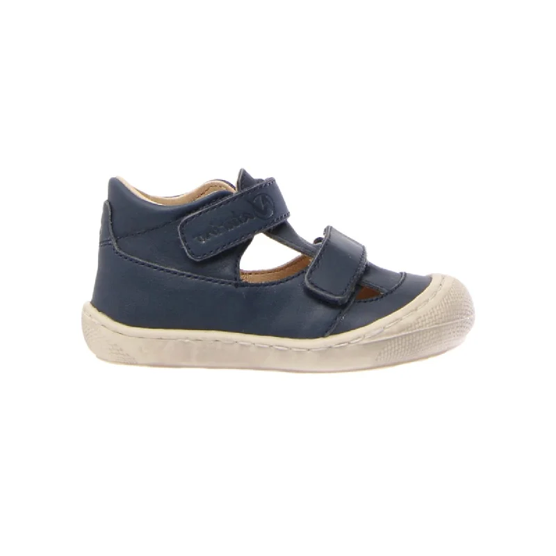 Women's Cork - Soled Espadrille Sandals with a Rope - Trimmed Upper in Navy for a Summer VibeWomen's Cork - Soled Espadrille Sandals with a Rope - Trimmed Upper in Navy for a Summer VibeNaturino Toddler's (Sizes 19-23) Navy Leather Open T-Strap