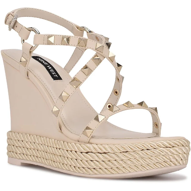 Shock - Absorbing Women's Sandals with a Soft Insole in Black for Active LifestylesNine West Womens Harte 3 Studded Slingback Platform Sandals Shock - Absorbing Women's Sandals with a Soft Insole in Black for Active LifestylesNine West Womens Harte 3 Studded Slingback Platform Sandals