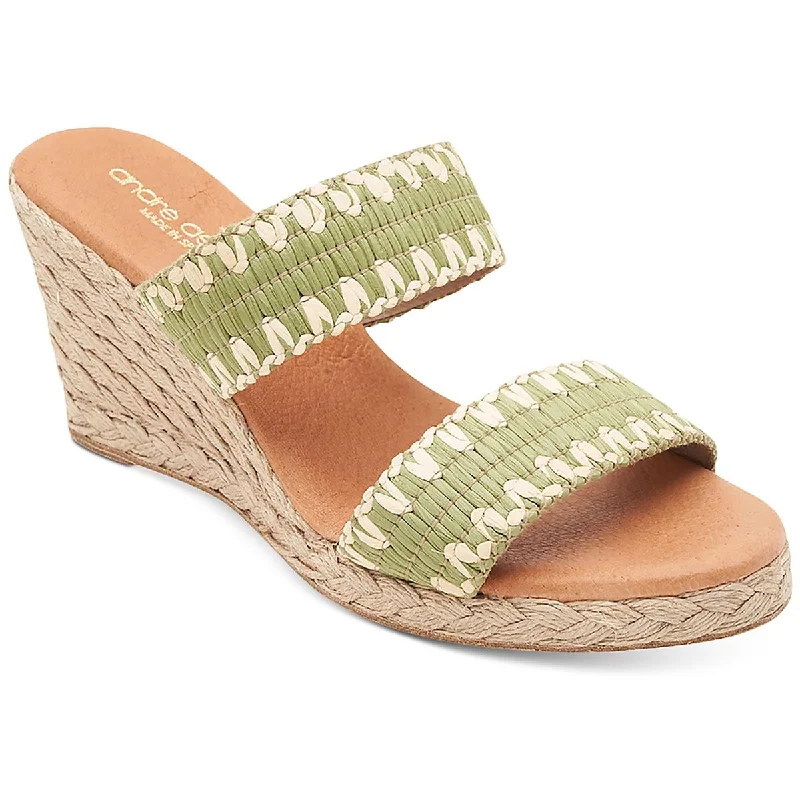 Women's Cork - Soled Espadrille Sandals with a Rope - Trimmed Upper in Navy for a Summer VibeNolita Womens Raffia Slip On Wedge Sandals Women's Cork - Soled Espadrille Sandals with a Rope - Trimmed Upper in Navy for a Summer VibeNolita Womens Raffia Slip On Wedge Sandals
