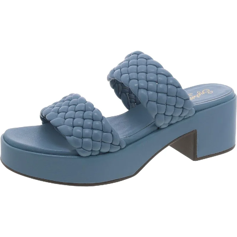 Shock - Absorbing Women's Sandals with a Soft Insole in Black for Active LifestylesNovelty Womens Leather Woven Heel Sandals