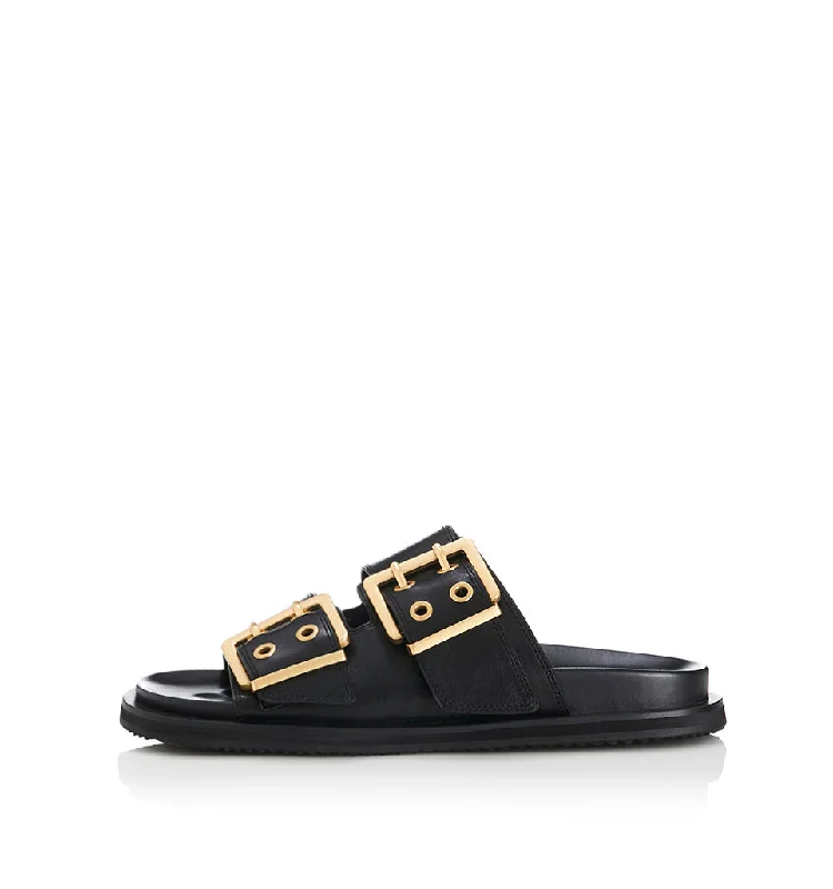 Women's Sandals with a Glitter - Coated Strap in Gold for a Sparkly Summer OutfitPatterson Women's Sandals with a Glitter - Coated Strap in Gold for a Sparkly Summer OutfitPatterson
