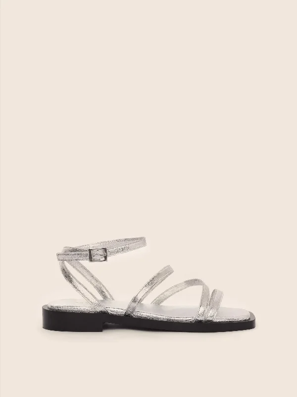 Plus Size Women's Wide - Width Platform Sandals in Black for Added Comfort and HeightPavia Silver Sandal Plus Size Women's Wide - Width Platform Sandals in Black for Added Comfort and HeightPavia Silver Sandal