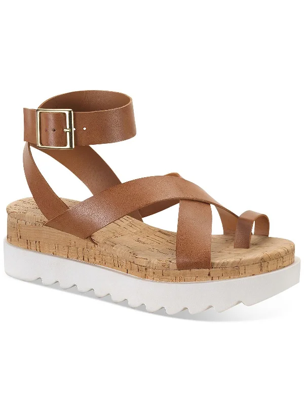 Shock - Absorbing Women's Sandals with a Soft Insole in Black for Active LifestylesShock - Absorbing Women's Sandals with a Soft Insole in Black for Active LifestylesPheobii Womens Faux Leather Ankle Strap Platform Sandals