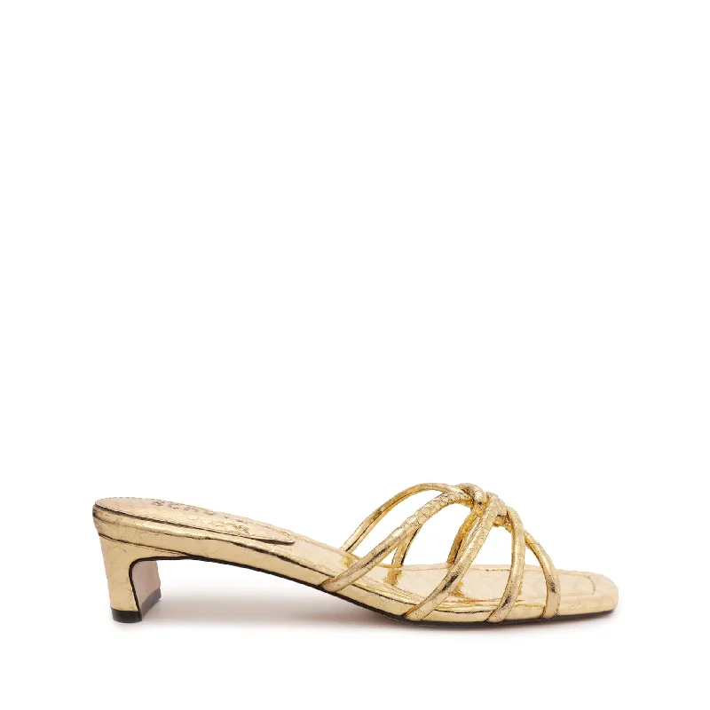 Women's Sandals with a Floral - Printed Upper in Pink for a Feminine Spring LookRachel Mule Metallic Sandal Women's Sandals with a Floral - Printed Upper in Pink for a Feminine Spring LookRachel Mule Metallic Sandal