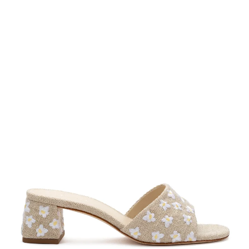 Women's Thong Sandals with a Beaded Design in Multicolor for a Beachy AestheticBrigitte Mule In Raw Linen Women's Thong Sandals with a Beaded Design in Multicolor for a Beachy AestheticBrigitte Mule In Raw Linen