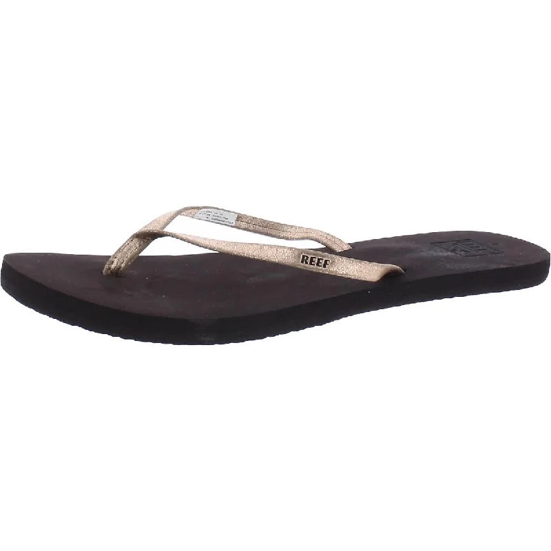 Elastic - Strap Women's Sandals with a Padded Toe in Teal for Easy On - and - OffElastic - Strap Women's Sandals with a Padded Toe in Teal for Easy On - and - OffReef Womens Bliss Nights Faux Leather Flip-Flops