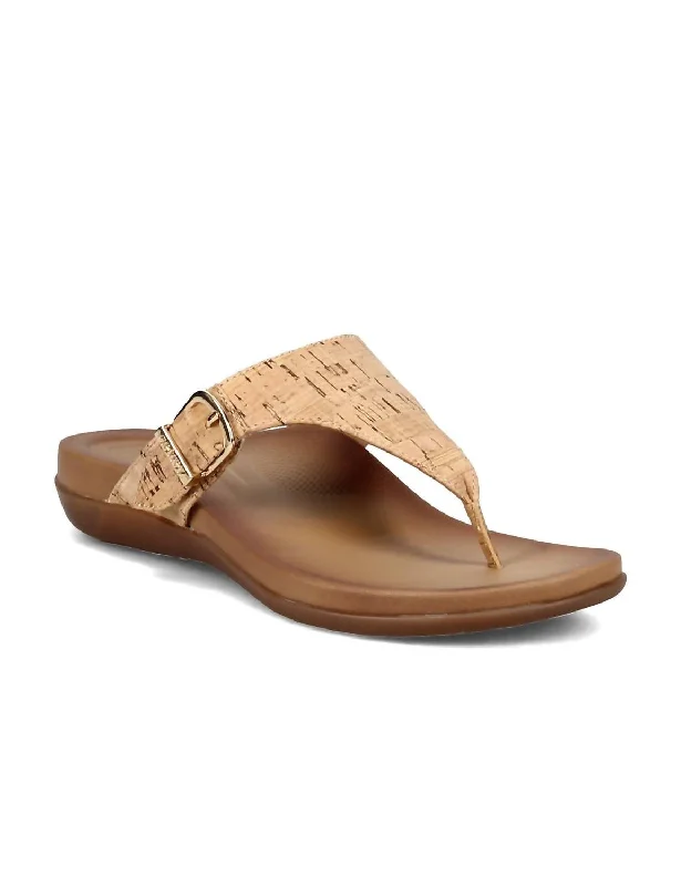 Shock - Absorbing Women's Sandals with a Soft Insole in Black for Active LifestylesRita Sandal In Cork
