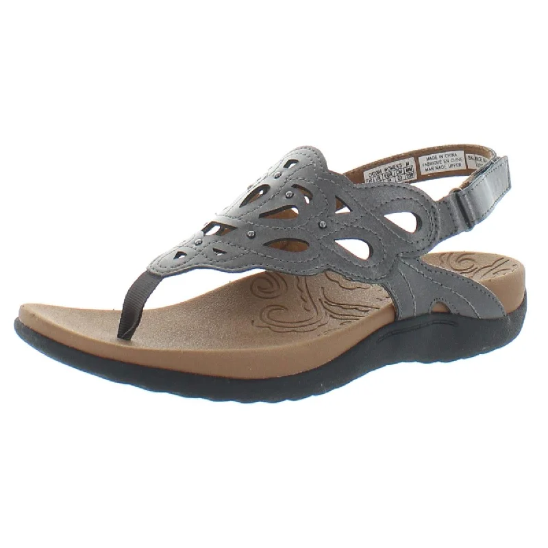 Women's Cork - Soled Espadrille Sandals with a Rope - Trimmed Upper in Navy for a Summer VibeWomen's Cork - Soled Espadrille Sandals with a Rope - Trimmed Upper in Navy for a Summer VibeRockport Womens Ridge Flats