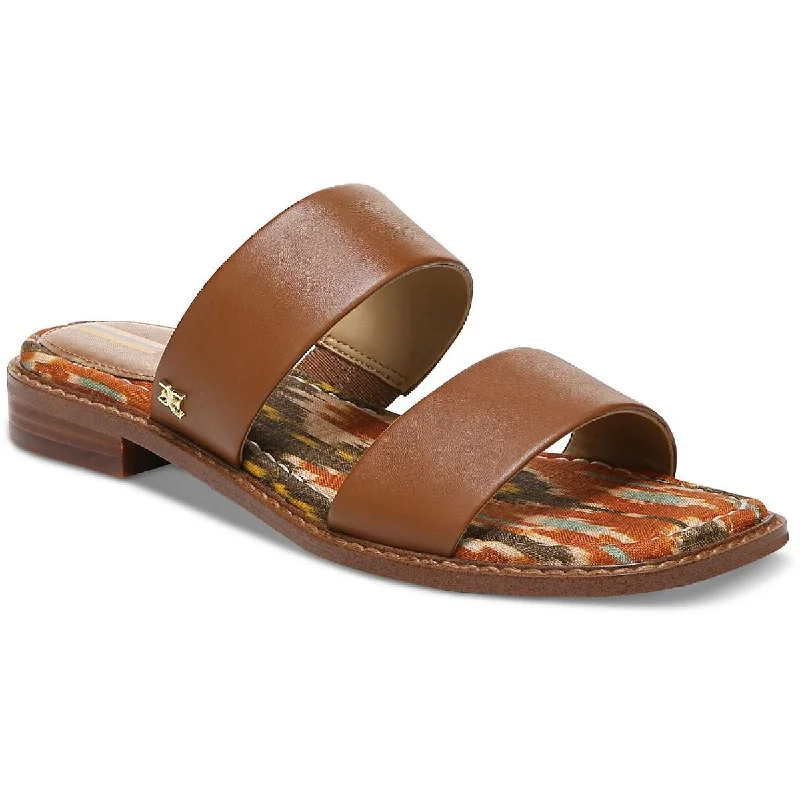 Women's Flat Slide Sandals with a Memory Foam Insole in White for All - Day ComfortSam Edelman Womens Haydee Padded Insole Slide Sandals