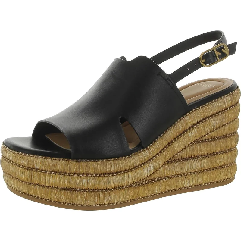 Women's Cork - Soled Espadrille Sandals with a Rope - Trimmed Upper in Navy for a Summer VibeWomen's Cork - Soled Espadrille Sandals with a Rope - Trimmed Upper in Navy for a Summer VibeSarto Franco Sarto Womens Tamryn Leather Espadrilles