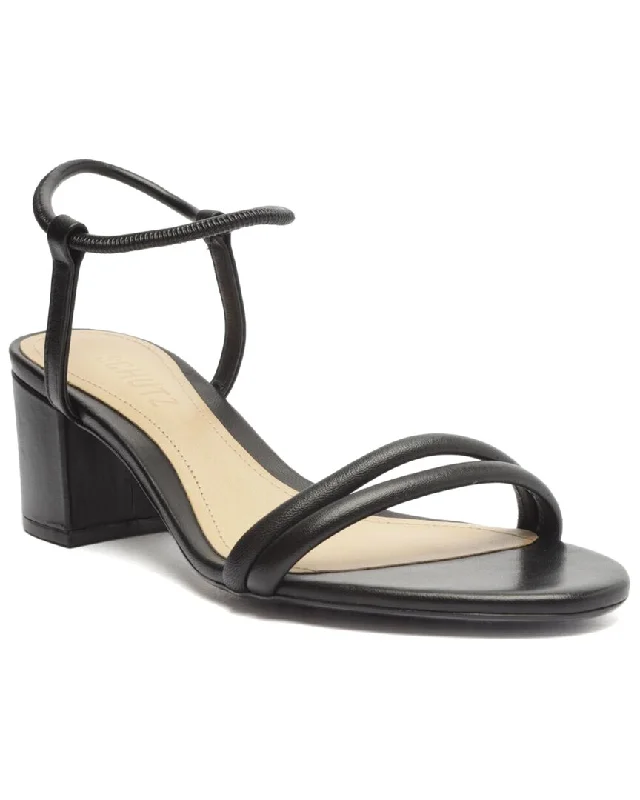 Lightweight Women's Mesh - Paneled Sandals in Yellow for BreathabilityLightweight Women's Mesh - Paneled Sandals in Yellow for BreathabilitySCHUTZ Gimenez Mid Leather Sandal