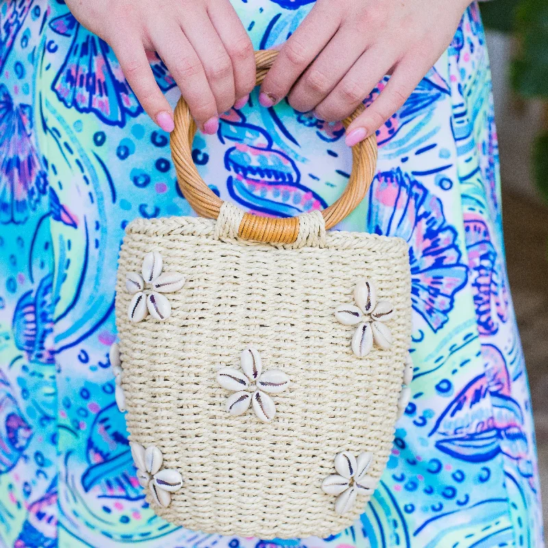 Women's Leather - Strapped Sandals with a Braided Detail in Brown for a Rustic AppealSeashell Bucket Bag Women's Leather - Strapped Sandals with a Braided Detail in Brown for a Rustic AppealSeashell Bucket Bag