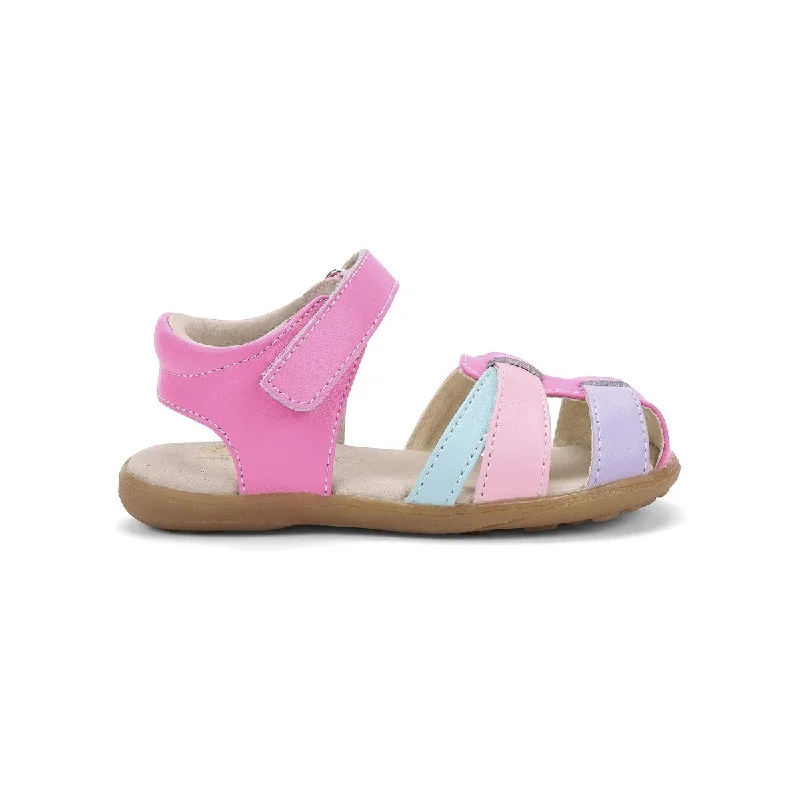 Women's Sandals with a Glitter - Coated Strap in Gold for a Sparkly Summer OutfitWomen's Sandals with a Glitter - Coated Strap in Gold for a Sparkly Summer OutfitSee Kai Run Kaisa Hot Pink