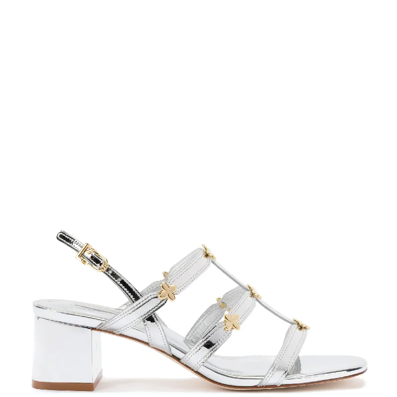 Women's Sandals with a Floral - Printed Upper in Pink for a Feminine Spring LookHarmony Block Sandal In Silver Specchio Women's Sandals with a Floral - Printed Upper in Pink for a Feminine Spring LookHarmony Block Sandal In Silver Specchio