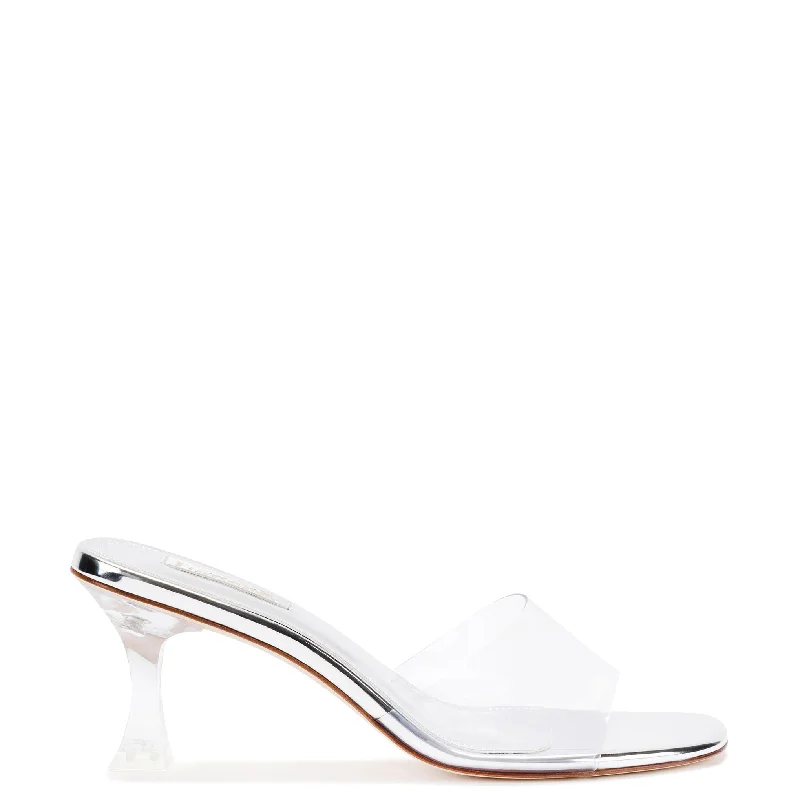 Plus Size Women's Wide - Width Platform Sandals in Black for Added Comfort and HeightVivi Lucite Hi Mule In Silver Specchio Plus Size Women's Wide - Width Platform Sandals in Black for Added Comfort and HeightVivi Lucite Hi Mule In Silver Specchio