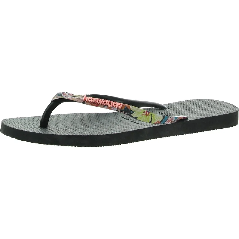 Adjustable Strap Women's Sandals with a Padded Heel in Pink for a Custom FitSlim Tropical Womens Slip On Casual Flip-Flops